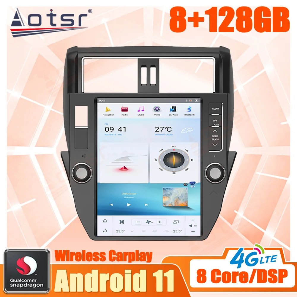 

Android 11 For Toyota Land Cruiser Prado 150 2010-2013 Car Multimedia Radio Stereo Player GPS Navi Head Unit Qualcomm Snapdragon