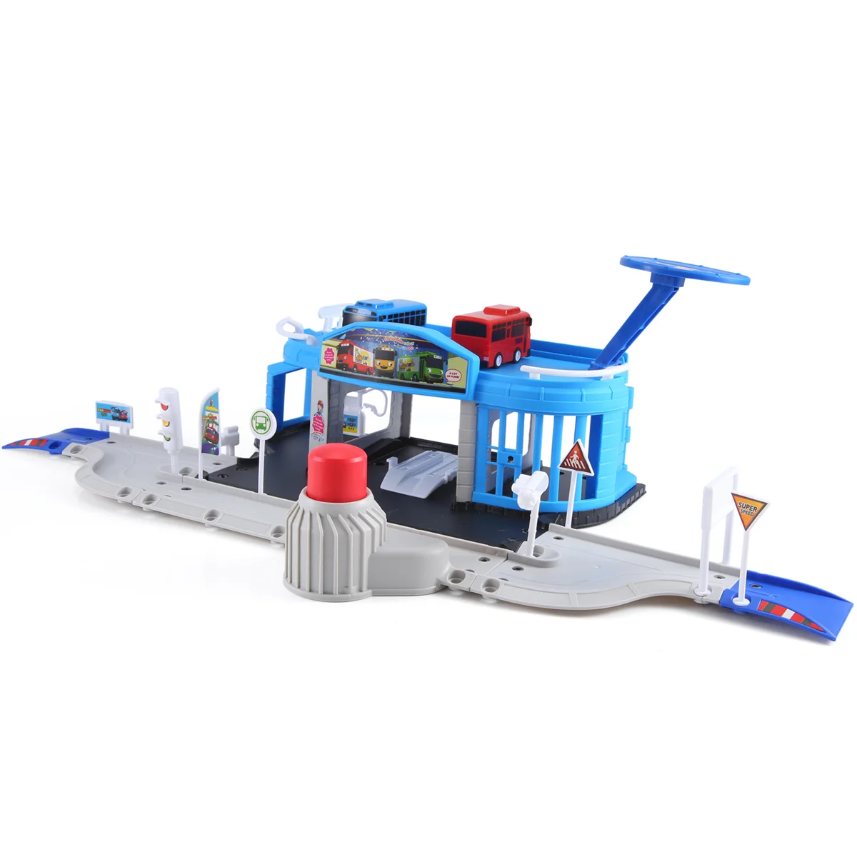 Набор Tayo Little Bus с героями мультфильмов собранная автобусная станция парковка