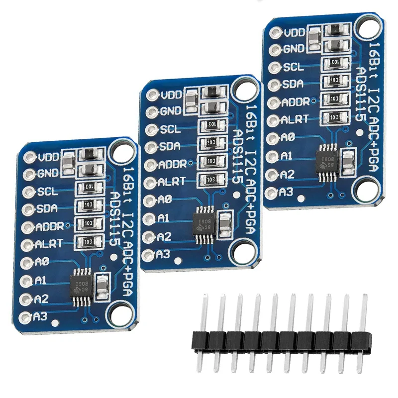 

3 X ADS1115 ADC модуль 16 бит 4 канала для Arduino и для Raspberry Pi