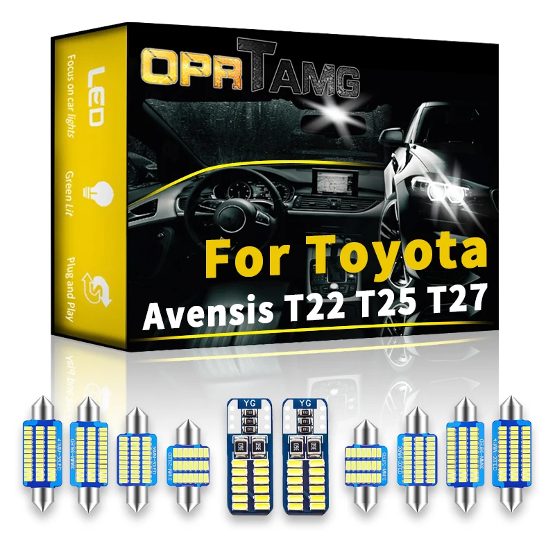 

OPRTAMG Canbus для Toyota Avensis T22 T25 T27 2005 2006 2007 2008 2009 2010 2011-2022 внутренняя световая сигнальная лампа автомобильные аксессуары