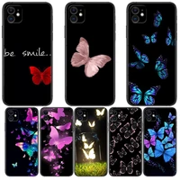 beauty pink butterfly phone cases for iphone 13 pro max case 12 11 pro max 8 plus 7plus 6s xr x xs 6 mini se mobile cell