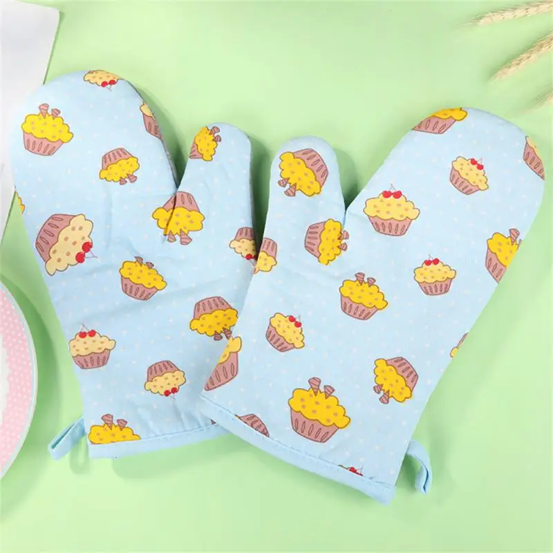 

Anti-scalding Oven Handschoen Hand Clip With Hook Non-slip Kitchen Baking Gloves Household Oven Gloves Cute