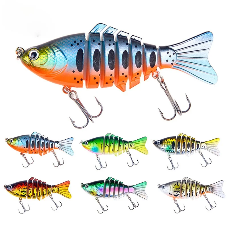 

1pcs 15.6g/10cm Sinking Wobblers Fishing Lures Jointed Crankbait Swimbait 7 Segment Hard Artificial Bait for Fishing Tackle Lure