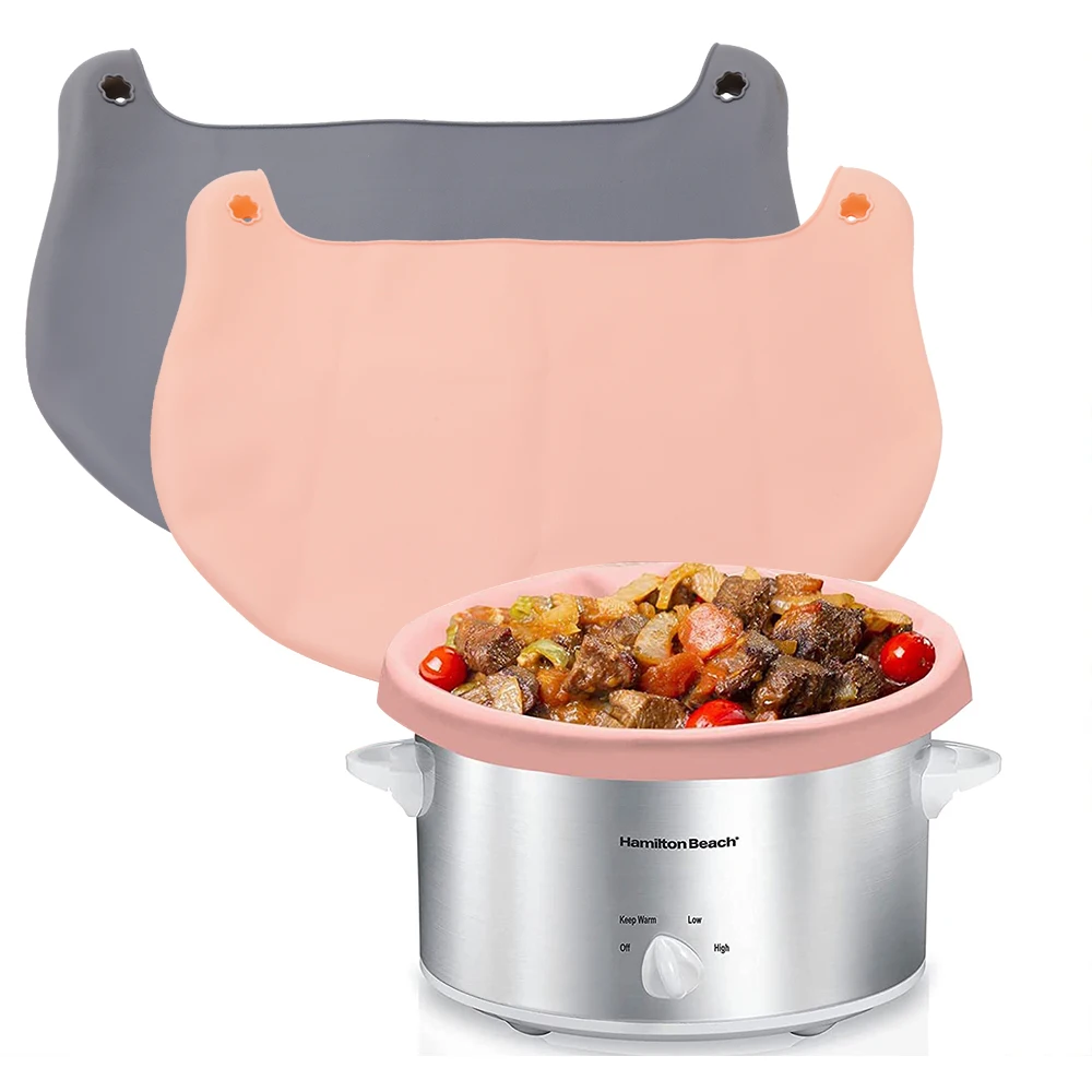 

Подкладка для медленной плиты, многоразовая силиконовая подкладка, мешок для приготовления пищи, 6-8 Кварт, разделитель для тушения, герметичный, устойчивый к воздействию слухов