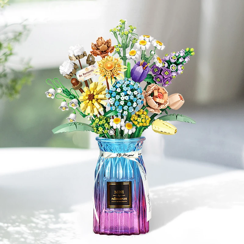 LOZ Lizhi кактус строительные блоки для женщин мини-кирпичи с растительной тематикой