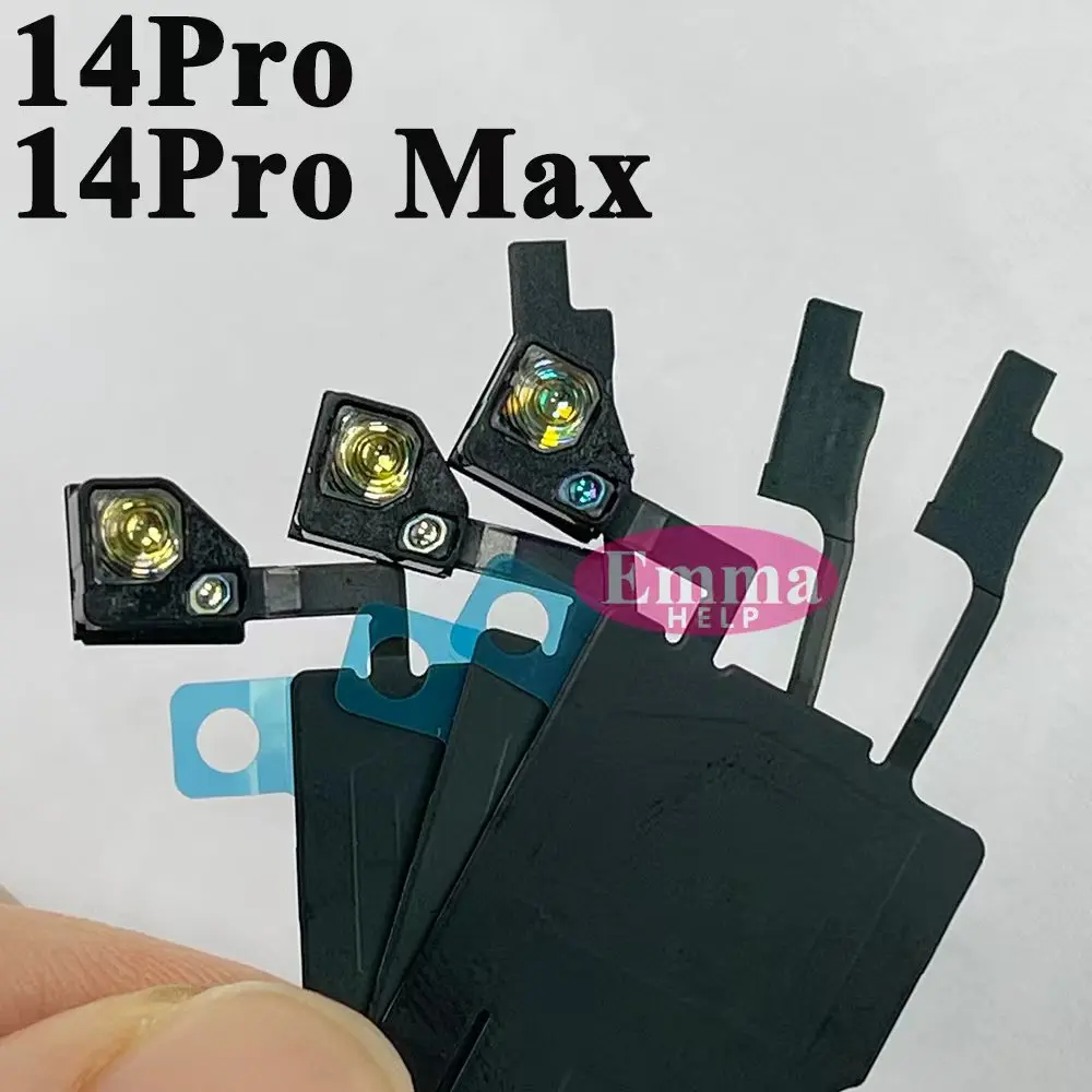 Фото Оригинальный динамик, датчик приближения, микрофон, гибкий кабель, замена для iPhone 13, 14, 15, 16 Pro Max Plus Mini №2