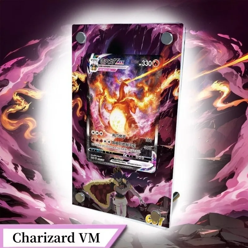 

Персонажи мультфильма Покемон PTCG Charizard VM акриловая Расширенная картина карточка кирпичная аниме Классическая Игра коллекционная карточка игрушка