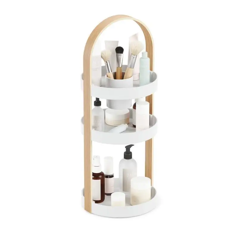 

New Arrival Makeup Organizer Creative Box Bathroom Light Luxury Wash Table Dresser Shelving Lipstick Desktop Brush for Household