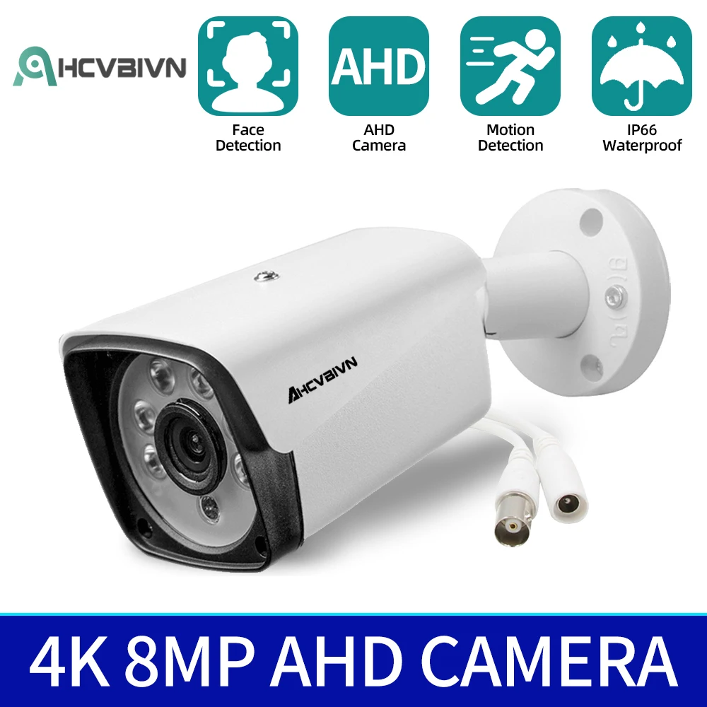 

8MP Camera Surveillance AHD CCTV Analog Camera Face Detection High Resolution IR Camera PAL NTSC Outdoor Waterproof Video Camera