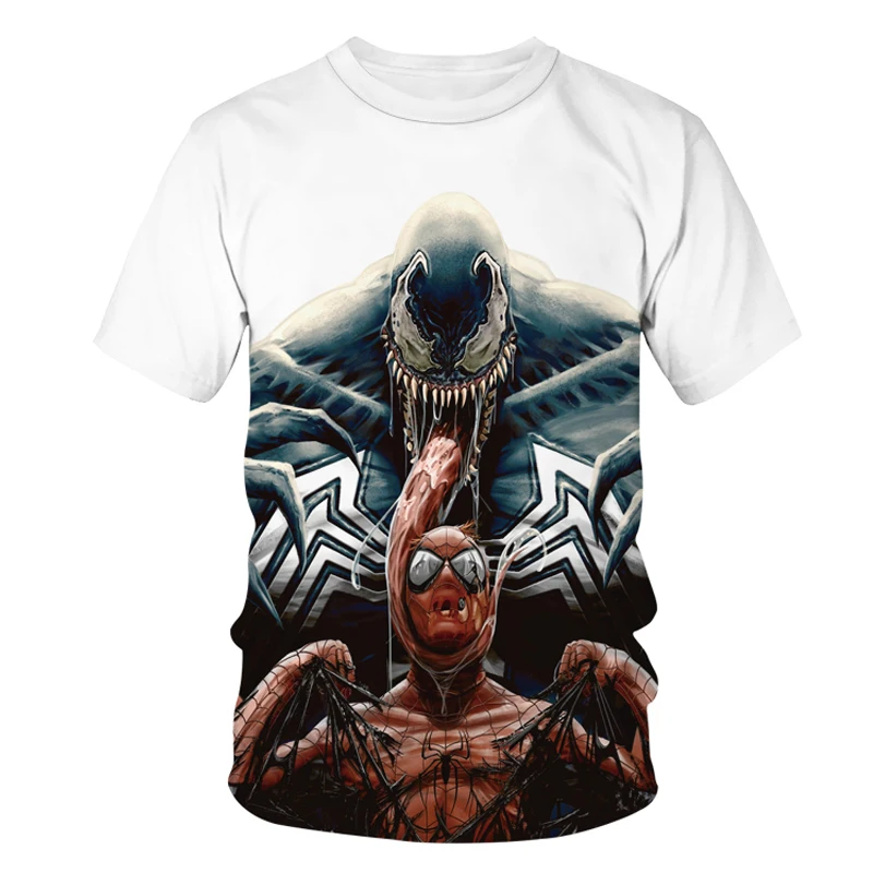 

Summer T Shirt For Male Short Sleeve Casual Oversized Men Women T-shirts Marvel Venom 3D Print Cool Children Clothing Tees