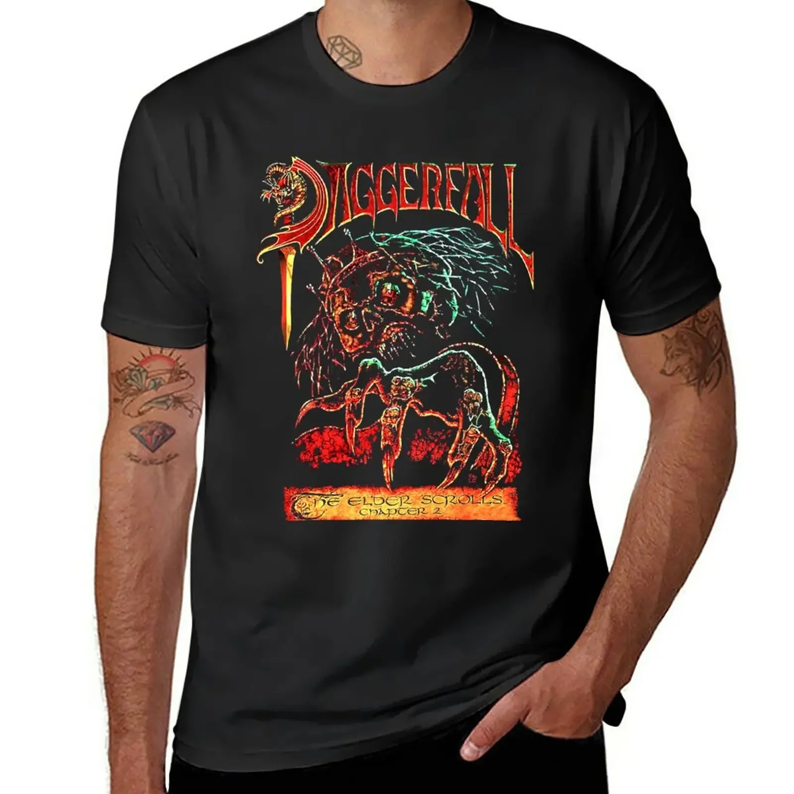 Новый Официальный товар футболка Daggerfall Винтажная пользовательские футболки для