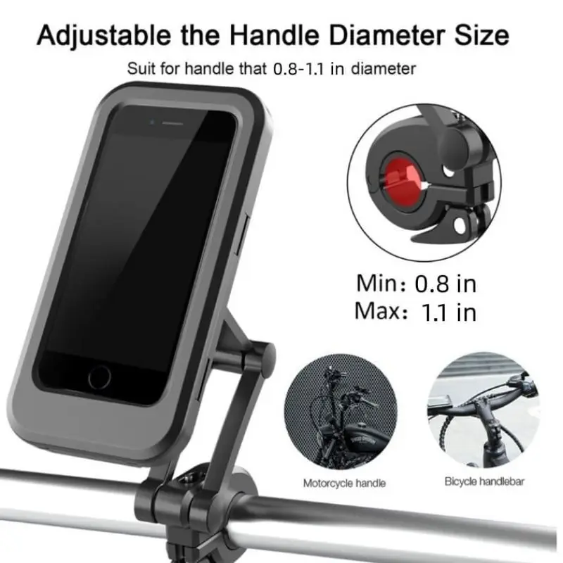 

Waterproof Motorcycle Bicycle Phone Holder for Mobile Support Bike Handlebar Mobile Stand Support Scooter Cover