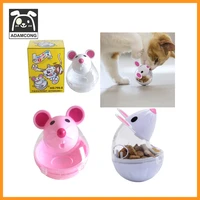 food leakage tumbler feeder treat ball cute little mouse toys interactive toy for cat food slow feeding pet toy supplies
