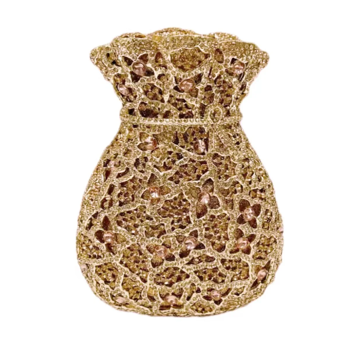 Новинка Цветочная ваза женская сумка с кристаллами металлическая цепочка