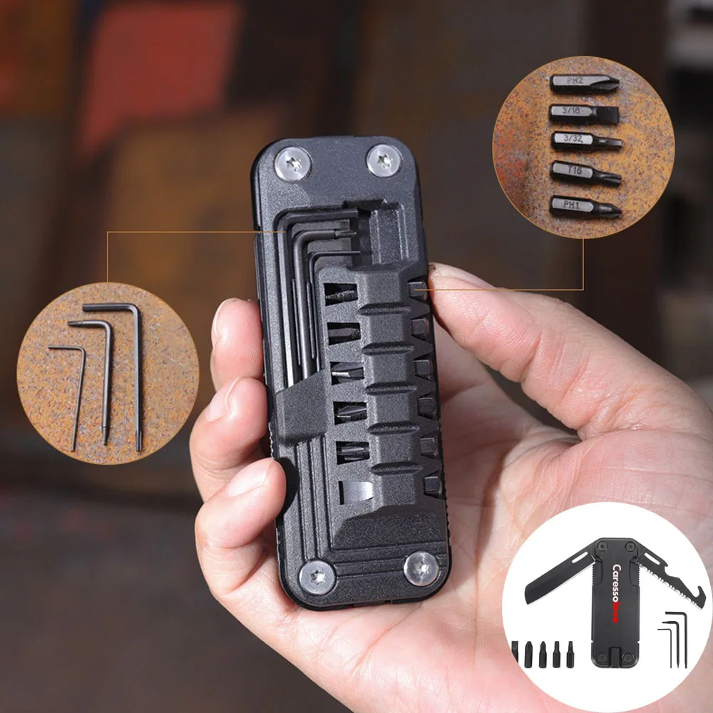 Многофункциональный комбинированный складной нож карманный для кемпинга EDC