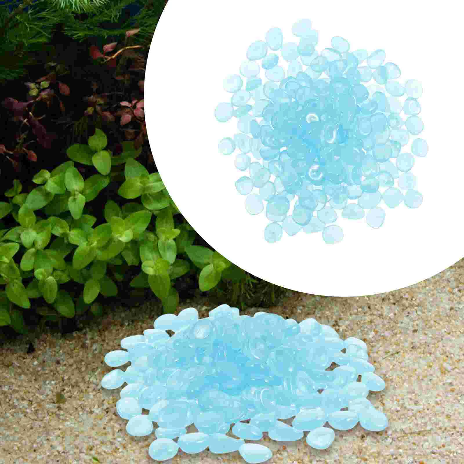 

Tank Stone Glowing Aquarium Stones Filler Vase Beads Pebbles Fluorescent Sea Glow Dark The Resin Decorative Succulent Potted