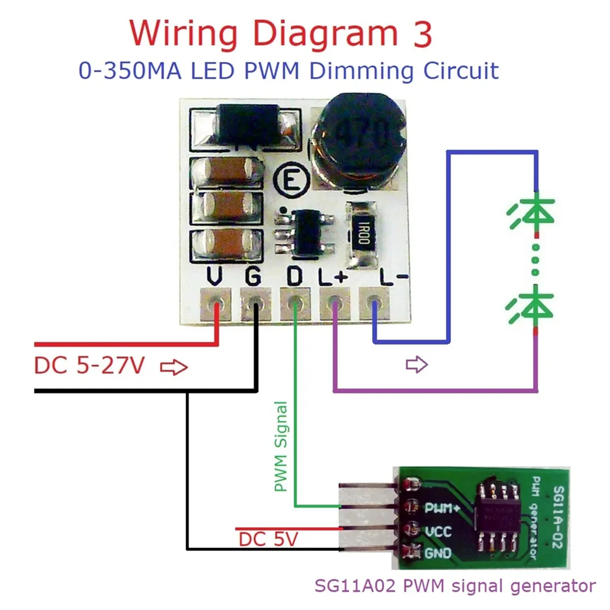 10 шт. LD2635MA DC5-27V Step-Down HB светодиодный модуль драйвера Регулируемый ШИМ контроллер