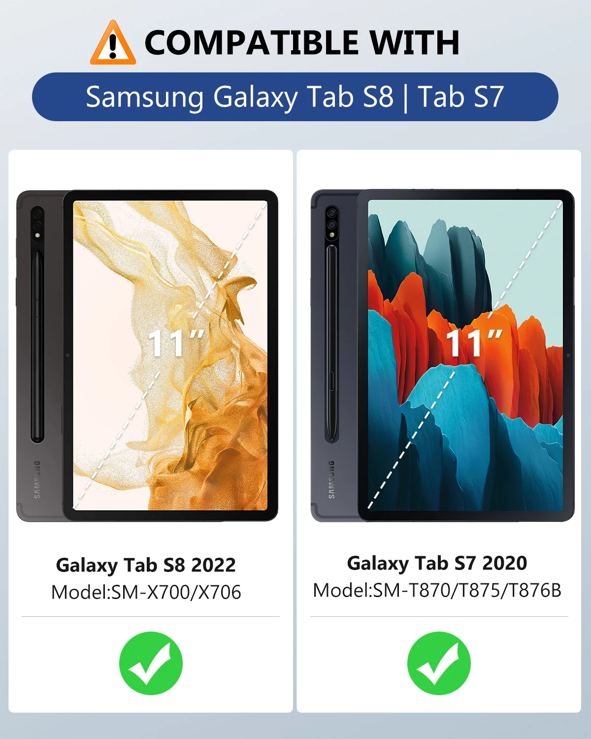 Чехол для абсолютно нового Samsung Galaxy Tab S8 2022 Прочный Магнитный чехол-подставка