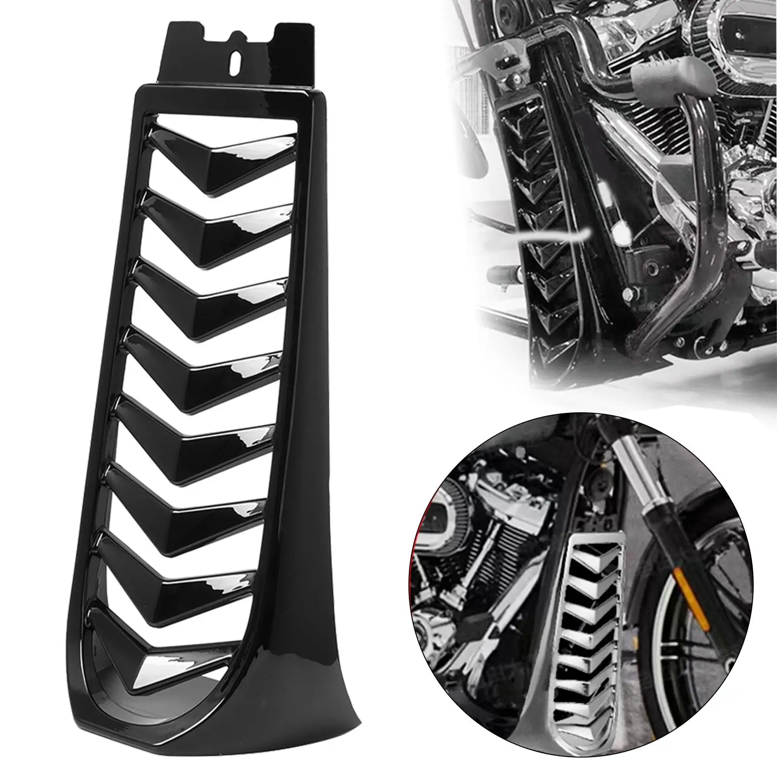 

Radiator Cover Durable Black ABS Plastic Fit for Harley Breakout Street Bob