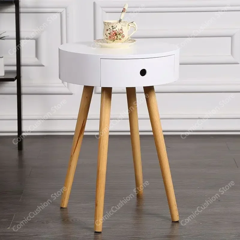 Скандинавская мебель белый прикроватный столик маленькая кофейная гостиная