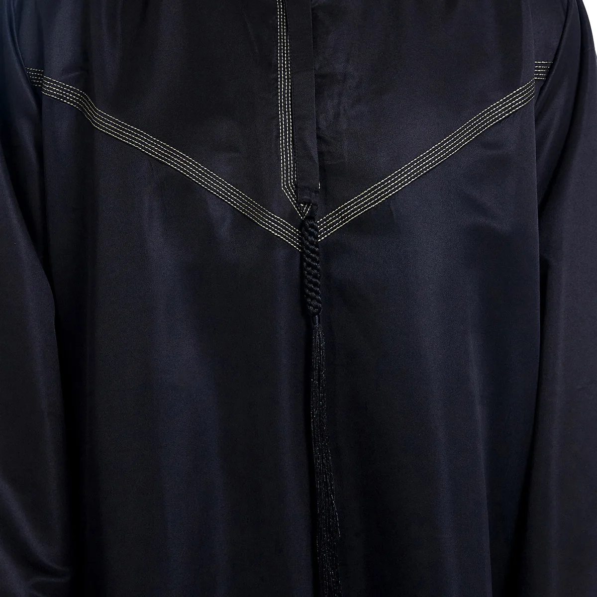 New Muslim Fashion Mens Robe Pakistan Kaftan Abaya Ensembles Musulmans Arabic Jubba Thobe Abayas Dubai Muslim Islamic Clothing