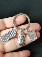 new letter mouse shape laptop keychain stylish diy keychain