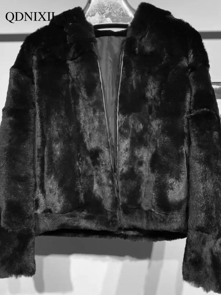 Winter Coat for Women 2022 Fur Coat Women New Rabbit Leather Fur Coat  Fashion Short Fur Warm Coat Fur Coat Jacket Women