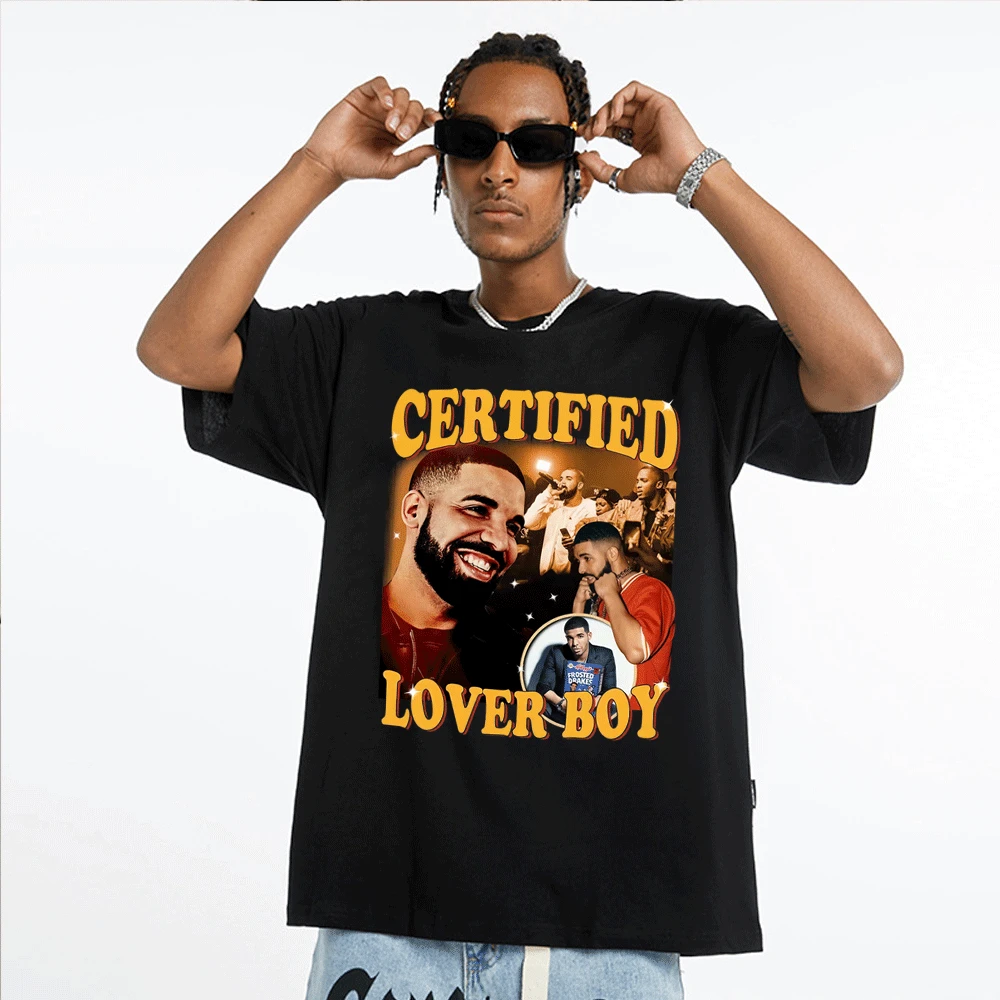 

Certified Lover Boy Album Print T-shirt Men's Hip Hop Rapper Drake BBL Boys Tee Shirt Fashion Casual Short Sleeve T Shirt Women