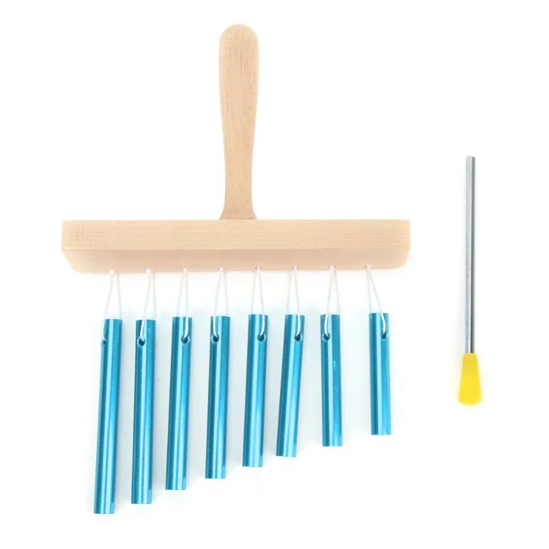 

Orff Percussion 8 Tone Wind Chime Wooden Tone Wind Chime Music Teaching Aids for Children's Percussion Tube 8 Tone Wind Chime