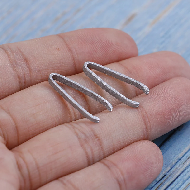 

2Pcs/lot New Metal Bread Clip Flatback Cabochons Dollhouse Miniature Food DIY Scrapbooking Kid's Toys