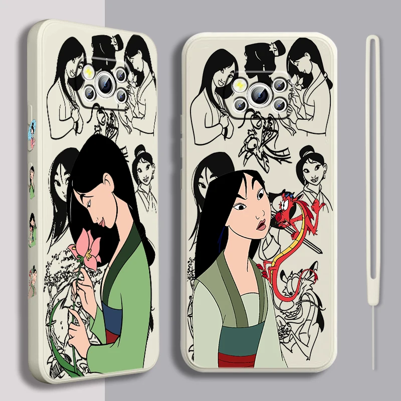 Крутой левый шнур с жидкостью из фильма мультан Дисней для Xiaomi Mi Poco X6 X5 X4 X3 M6 M5 M5S M4