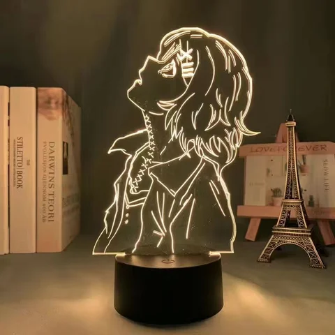 Аниме Токийский Гуль Джузо сузуя 3d лампа для спальни Декор Светильник крутой подарок на день рождения Токийский Гуль светодиодный ночсветильник Juuzou