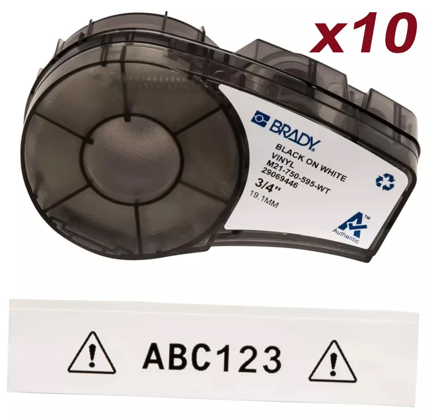 1-100 шт. M21-750-595 картридж для этикеток совместимая лента Brady M21 750 595 белая этикетка