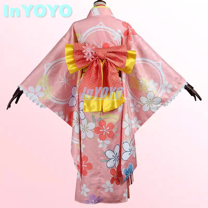 InYOYO Kaname Madoka Косплей Костюм Puella Magi Magica Кимоно Халат Прекрасная Униформа Хэллоуин