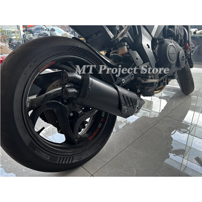 Фото Насадка для мотоцикла HONDA CB1000R CB1000 R 2008 - 2016, выхлопная система, средняя соединительная труба 51 мм с крышкой глушителя. №3