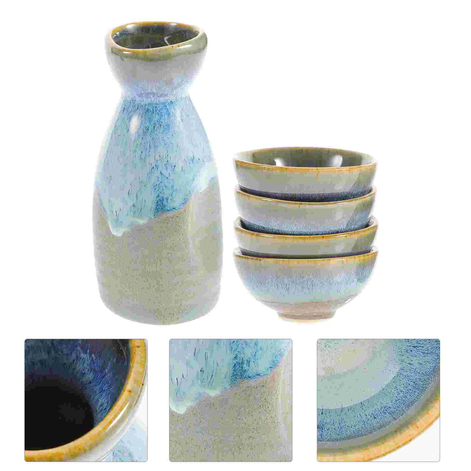 

Sake Jug Set Japanese Tea Mug Sake Drinking Set Traditional Sake Cup Porcelain Sake Pitcher Ceramics Sake Cups
