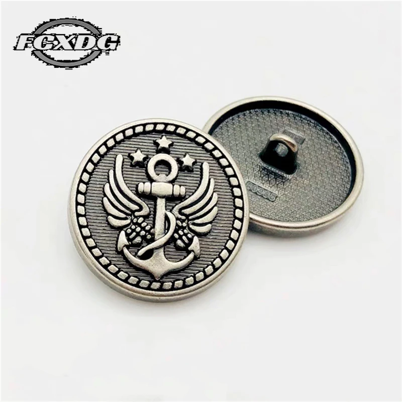 

10pcs/lot 15/20/25mm Wholesale Clothing Decoration Accessories Buttons Vintage Metal Buttons for Clothing Fashion Jacket Buttons