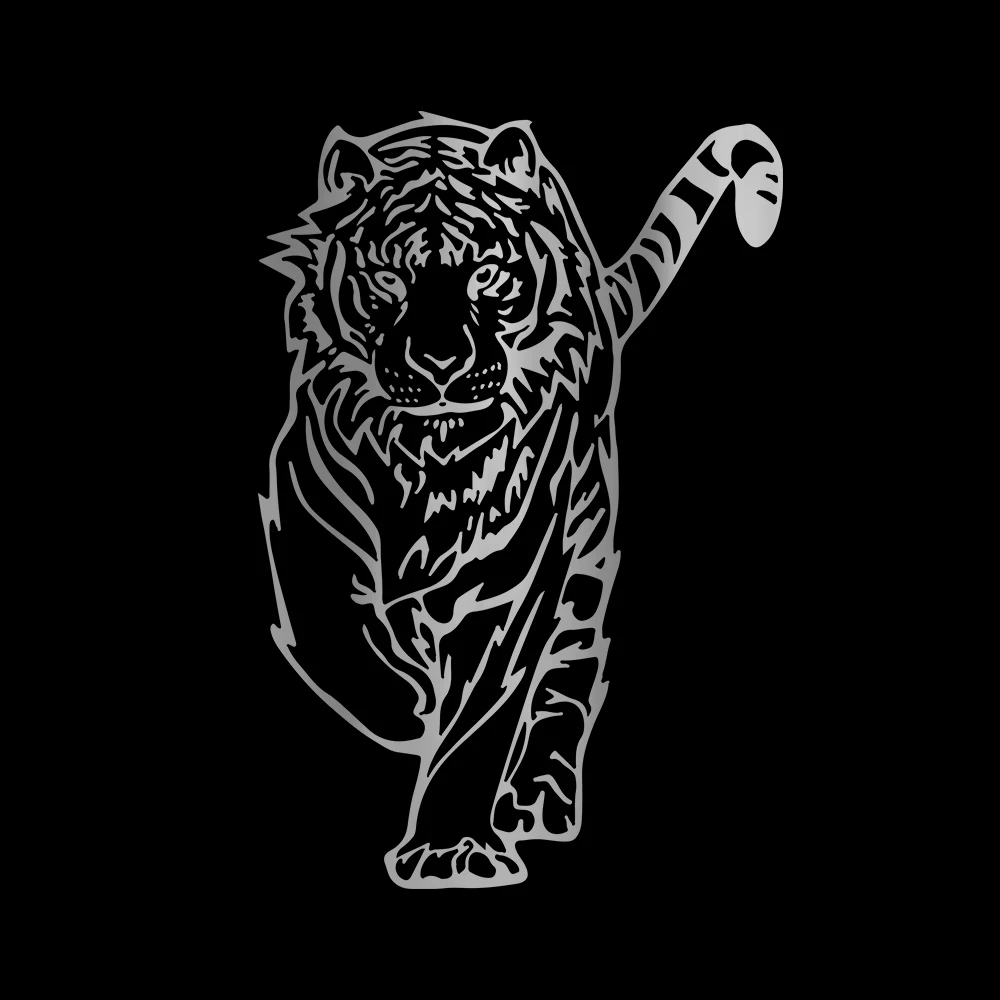 Автомобильная виниловая наклейка с изображением ходящего тигра 20 см * 14 |