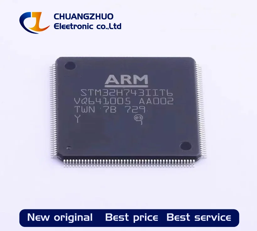 

1Pcs New original STM32H743IIT6 STM32H743IIT6TR 2MB ARM-MSeries 1MB 480MHz FLASH 140 LQFP-176(24x24) Microcontroller Units