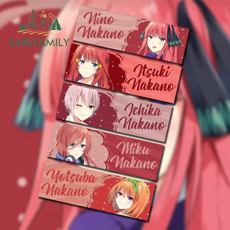 

EARLFAMILY 13cm for Anime Slap Caravan Car Accessoires Stickers Surfboard Laptop Waterproof Decal Windows Trunk Vinyl Car Wrap