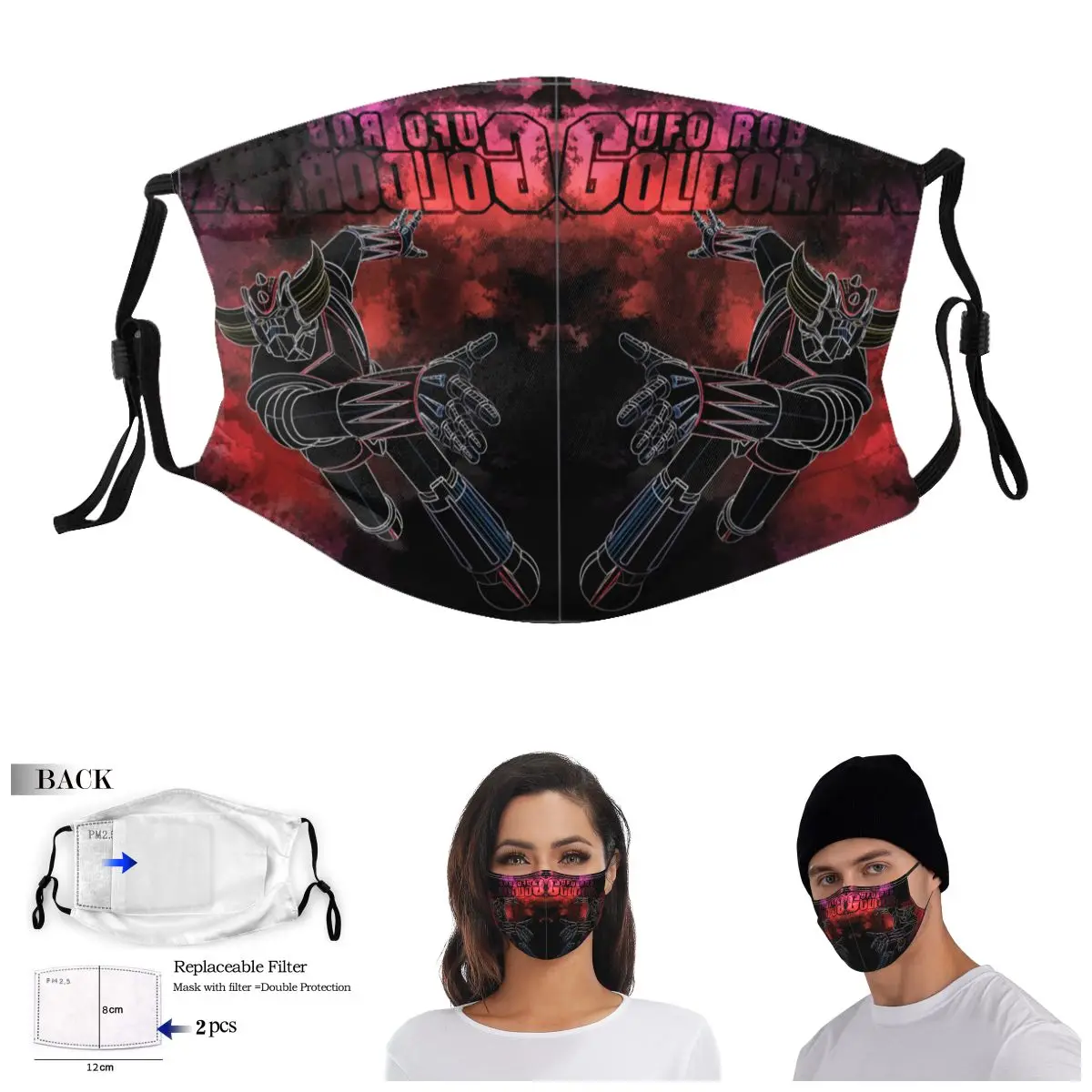 

Goldoraks Awakening Goldoraks R348 Adult Dust Mask Cool Grimace Activated Carbon Filter Mask