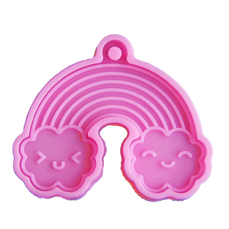 

Clouds Rainbow Charm Resin Casting Silicone Mold Woman Keychain Decorative Mold