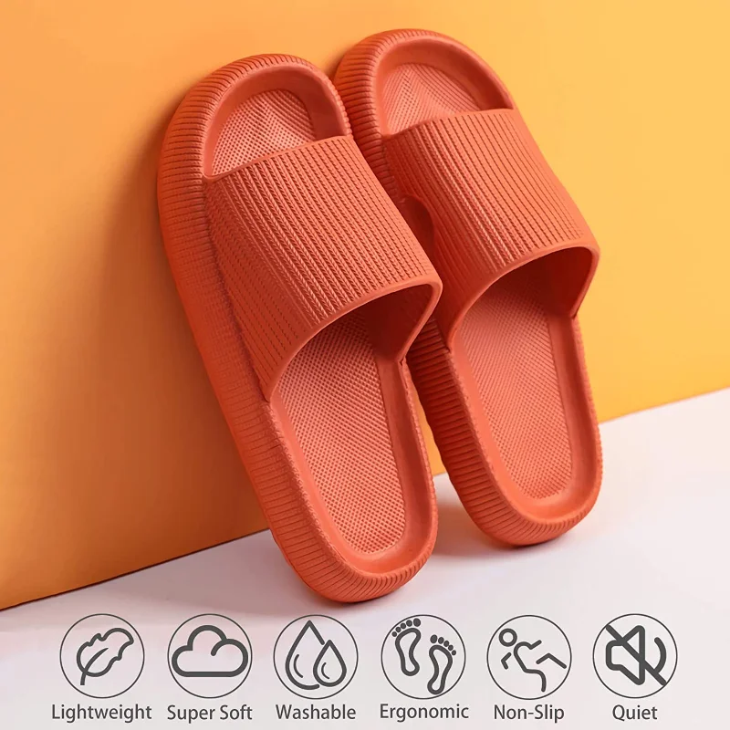 

Orthopedic Slippers Cloud Slippers for Women and Men,Shower Bathroom House Cloud Cushion Slide Sandals Outdoor Platform Slippers