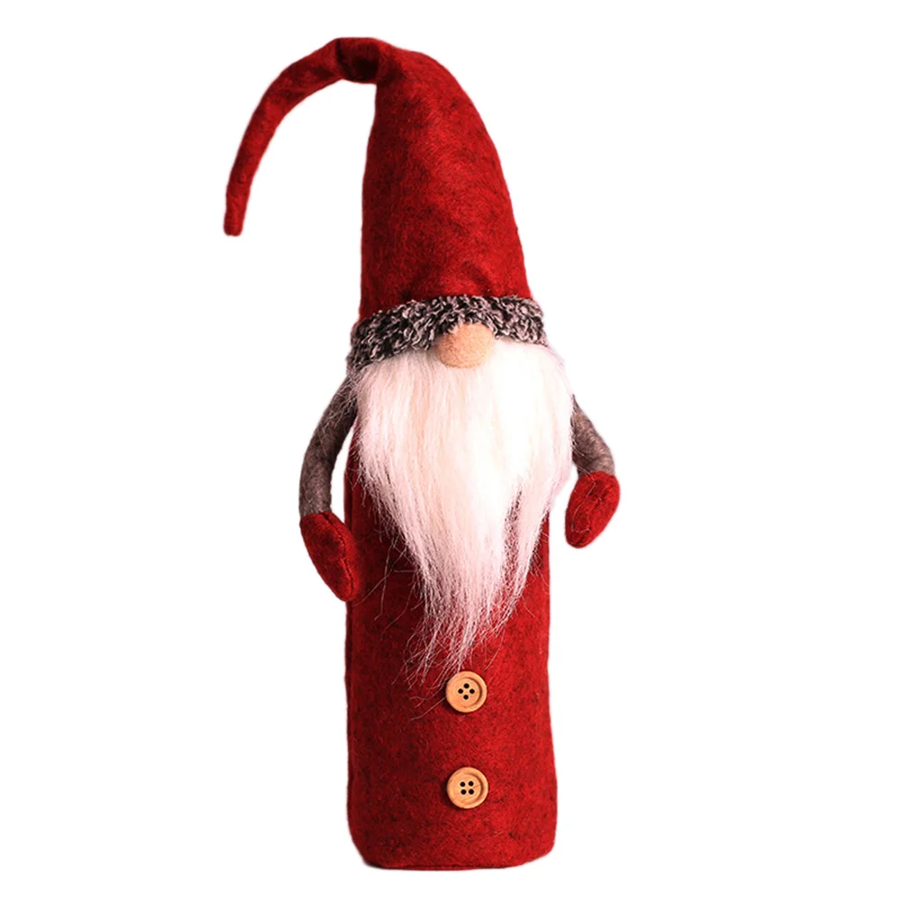 

1PC Resuable Snowman Christmas Xmas Eve Bottle Protector Cover Bag for Decoration