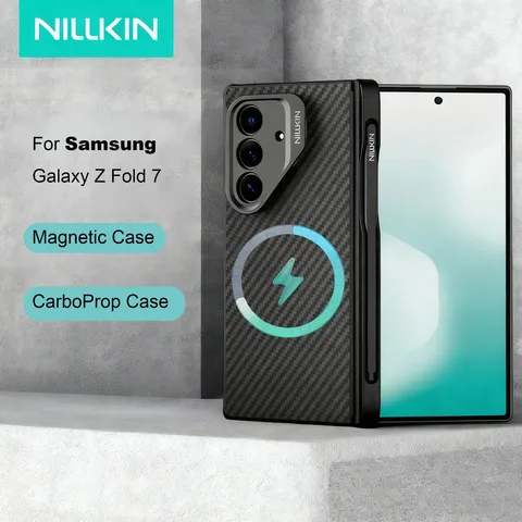 Nillkin для Samsung Galaxy Z Fold 7, складной магнитный защитный чехол с ручкой, арамидное волокно, ТПУ CarboProP, защитный чехол