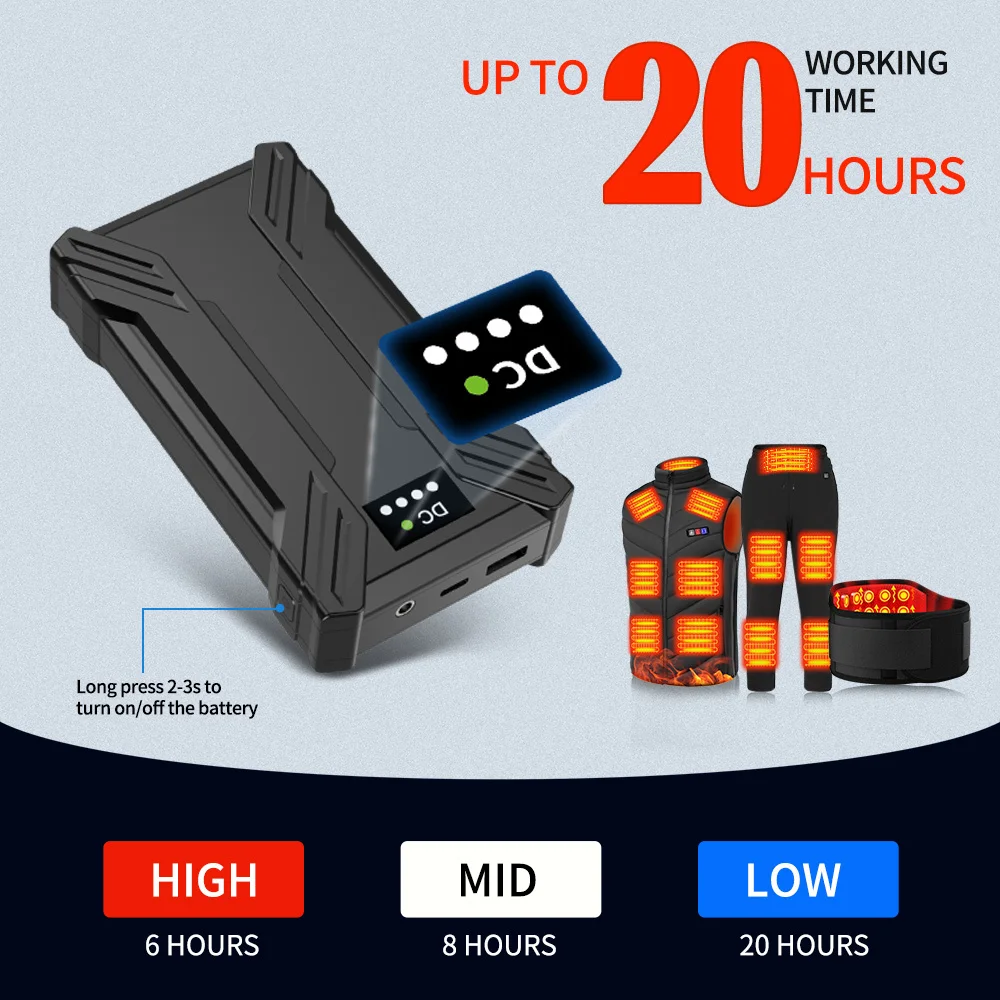 30000 мАч Power Bank 7 В 3A Портативное зарядное устройство Внешний аккумулятор для