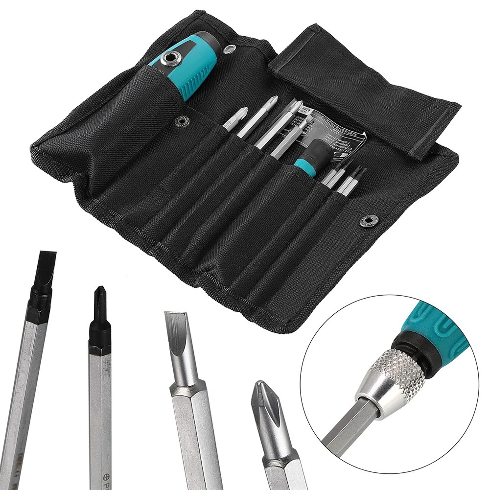 

10PCS Magnetic Star Slotted Cross Screwdriver Bits With Tool Bag Repair Tool
