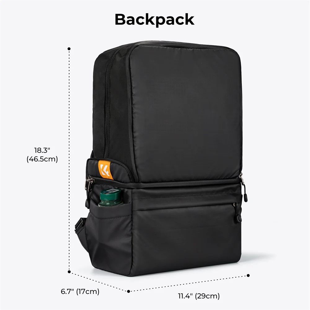 Фото Рюкзак K & F Concept 22L для фотоаппарата, дорожная сумка через плечо для фотоаппарата, подходит для объективов камер Sony, Canon, Nikon, 2 в 1 №4