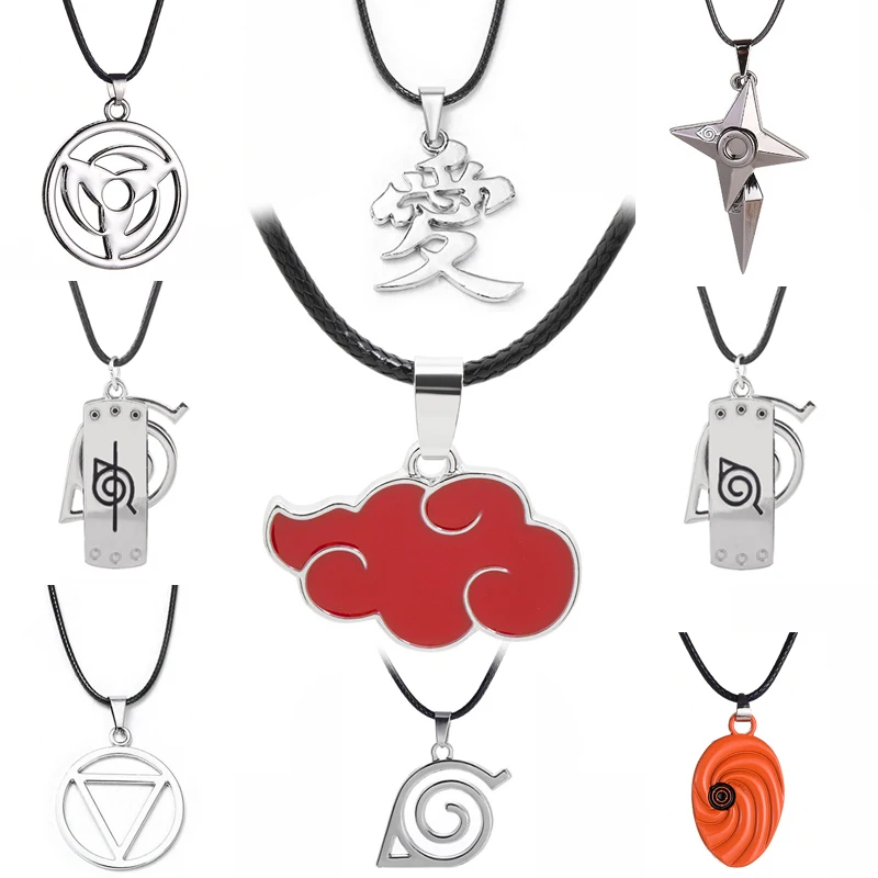 

New Anime Naruto Cosplay Necklace for Men Women Charms Pendant Accessories Cartoons Fashion Akatsuki Itachi Necklaces Jewelry