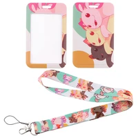 lx1041 axolotl cartoon lanyards for key id card gym usb badge holder rope neck strap pendant key chain cell phone strap gift